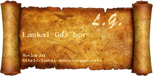 Laskai Gábor névjegykártya